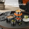 Yubao manufacturer's cross-border 304 stainless steel food storage box, refrigerator and freezer box, orange silicone soft lid food storage box Specification image